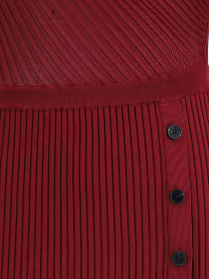 SELF-PORTRAIT M ribbed midi dress