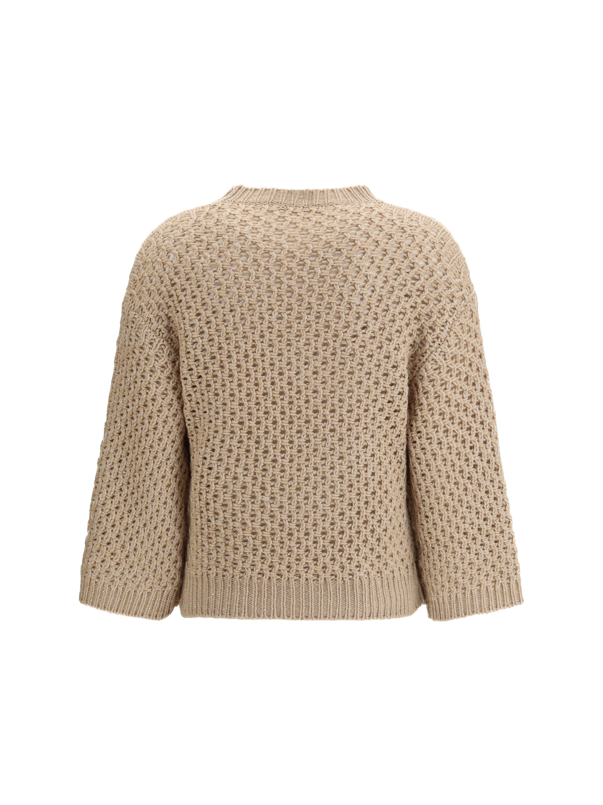 FABIANA FILIPPI 40 jumper crafted from platinum yarn with micro sequins