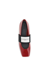 GIVENCHY 36 patent-leather squared ballerinas