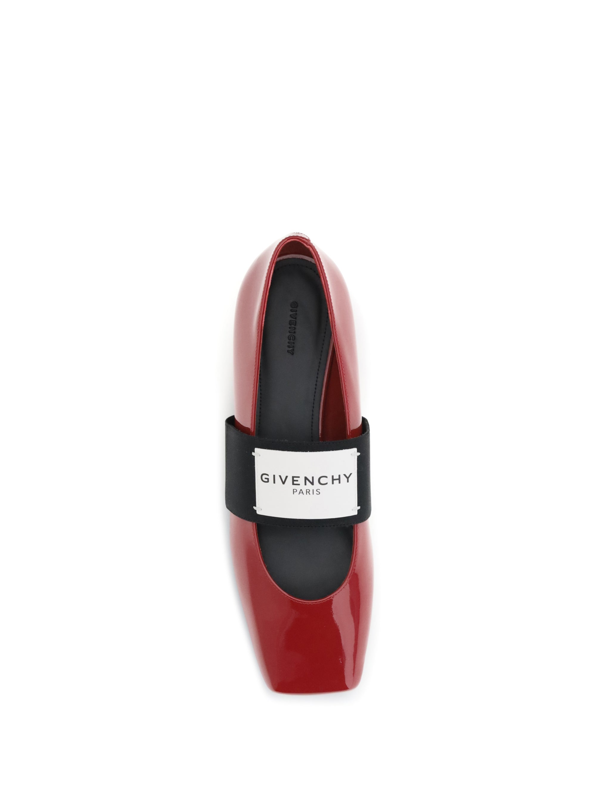 GIVENCHY 36 patent-leather squared ballerinas