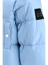 GANNI 36 shiny nylon short puffer jacket