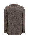 single-breasted virgin wool blend jacket