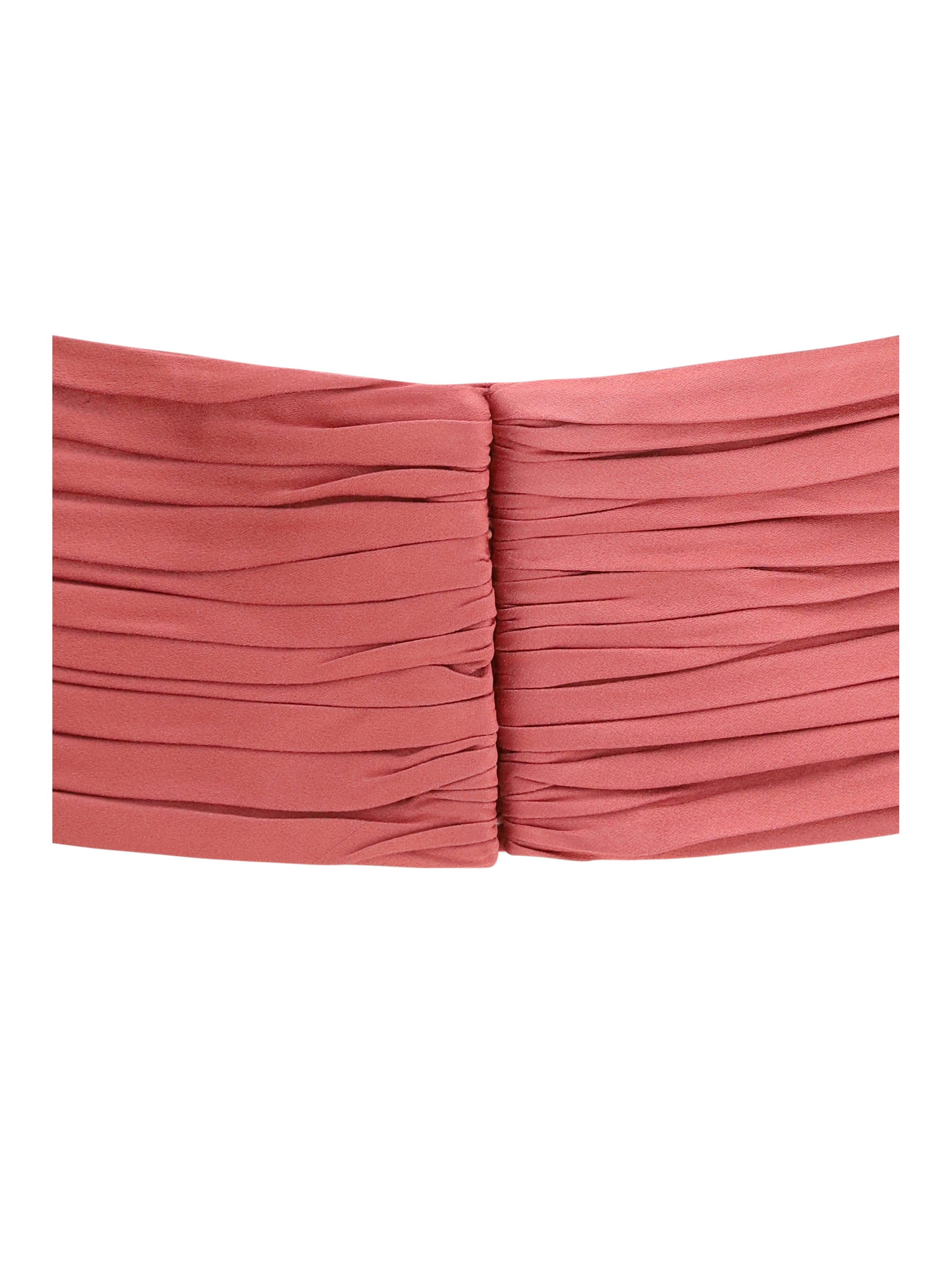 satin pleated waist belt