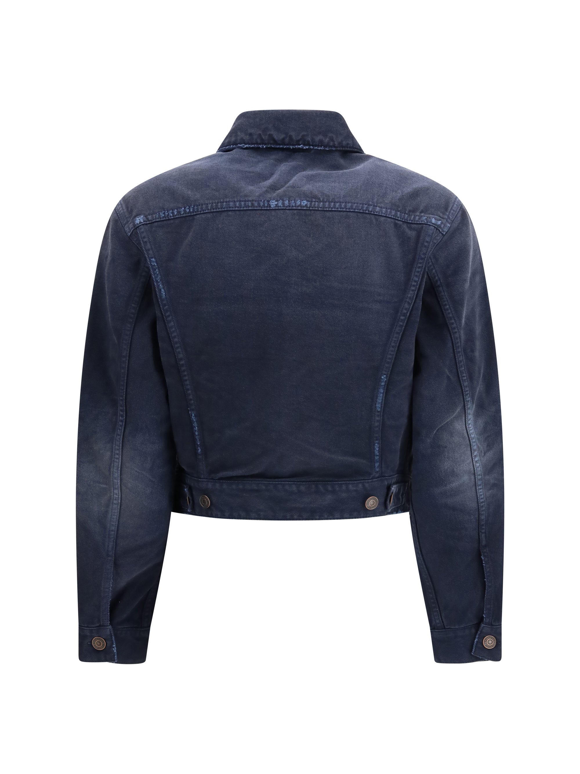 curved-waist trucker jacket