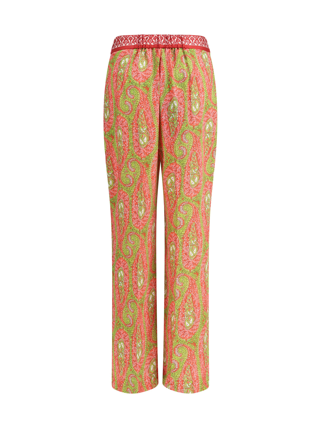ETRO 42 bootcut trousers with placed paisley foliage print