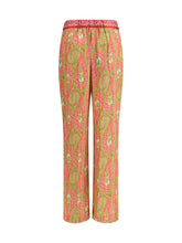 ETRO 42 bootcut trousers with placed paisley foliage print