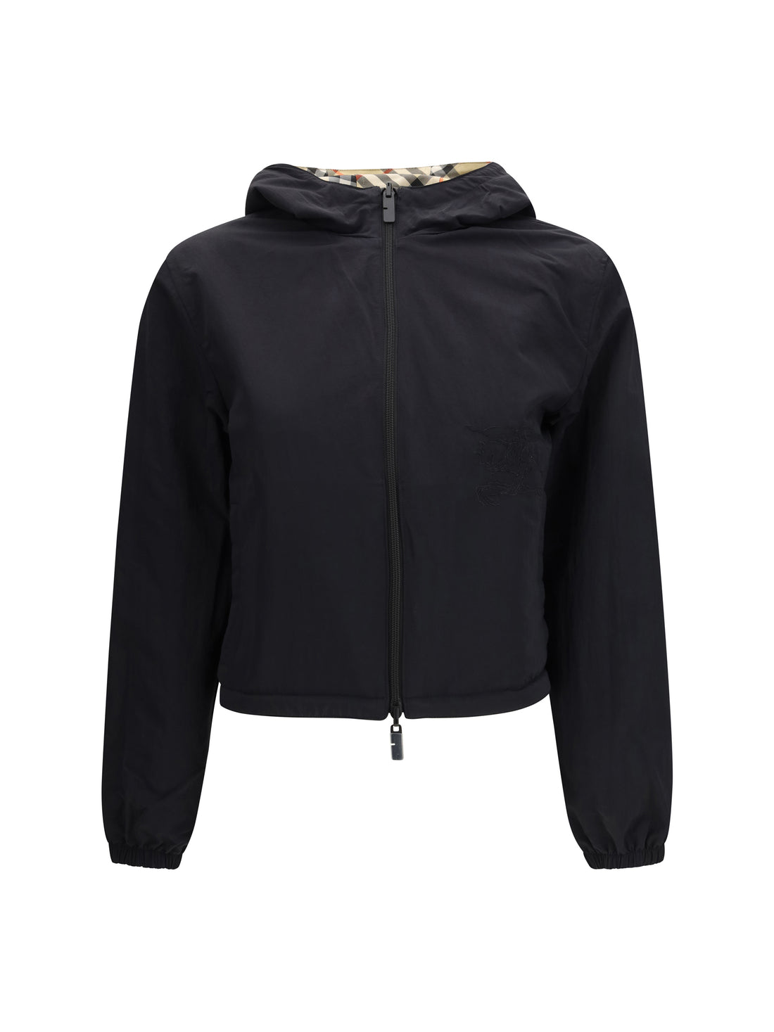 BURBERRY M reversible cropped check jacket 