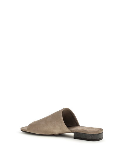 BRUNELLO CUCINELLI 36 suede mules sandals