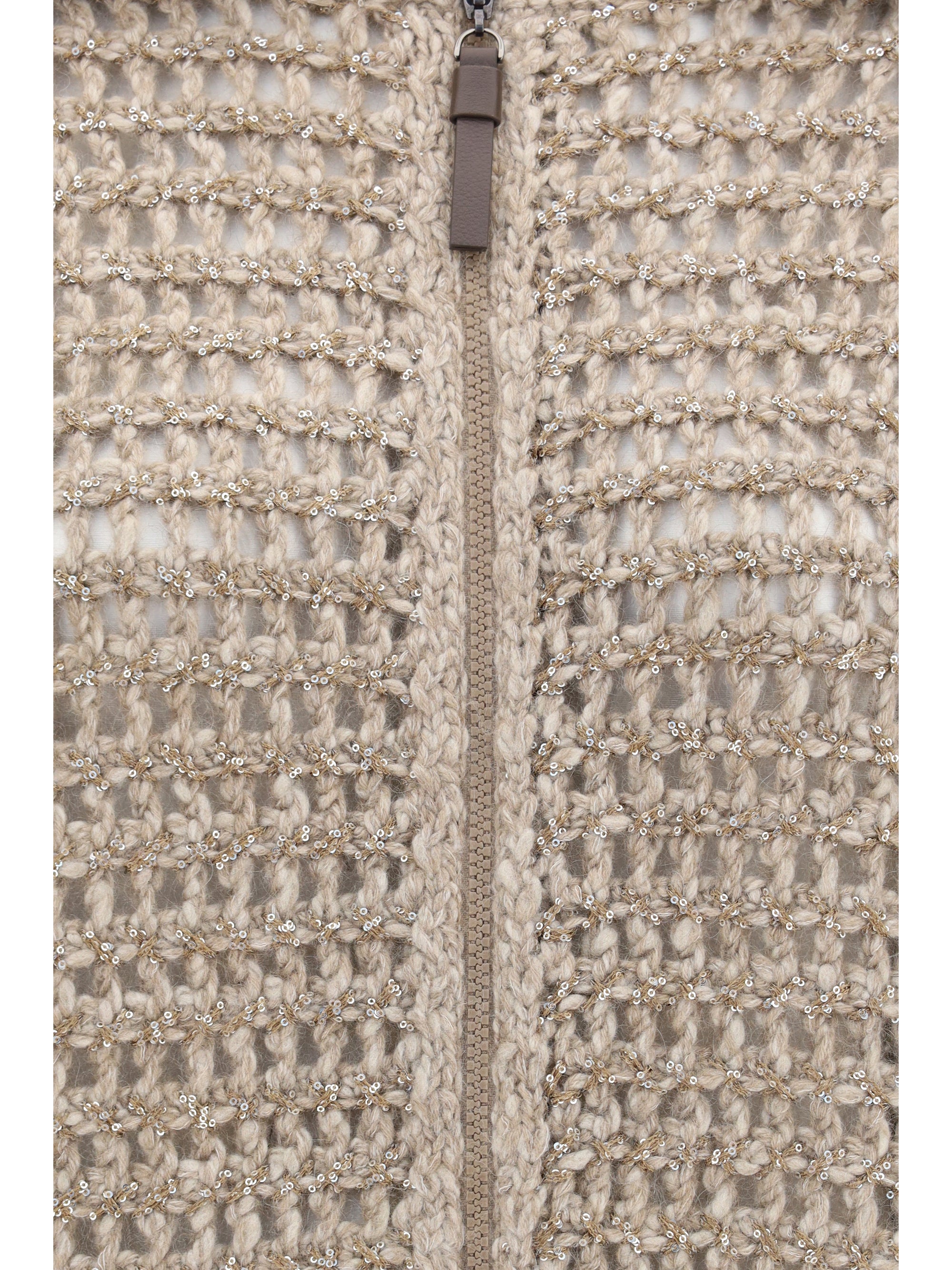 cashmere cardigan with central pocket