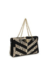 panthea shoulder bag in python and suede