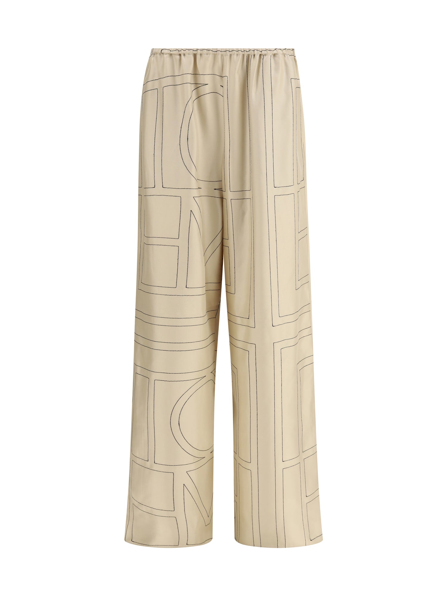 TOTEME 36 monogram silk pants