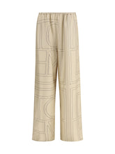 TOTEME 36 monogram silk pants