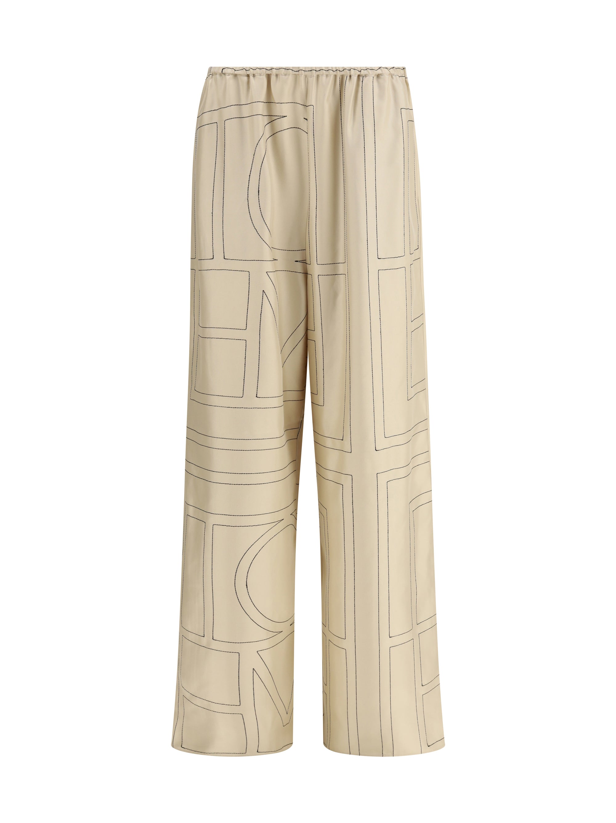 TOTEME 36 monogram silk pants