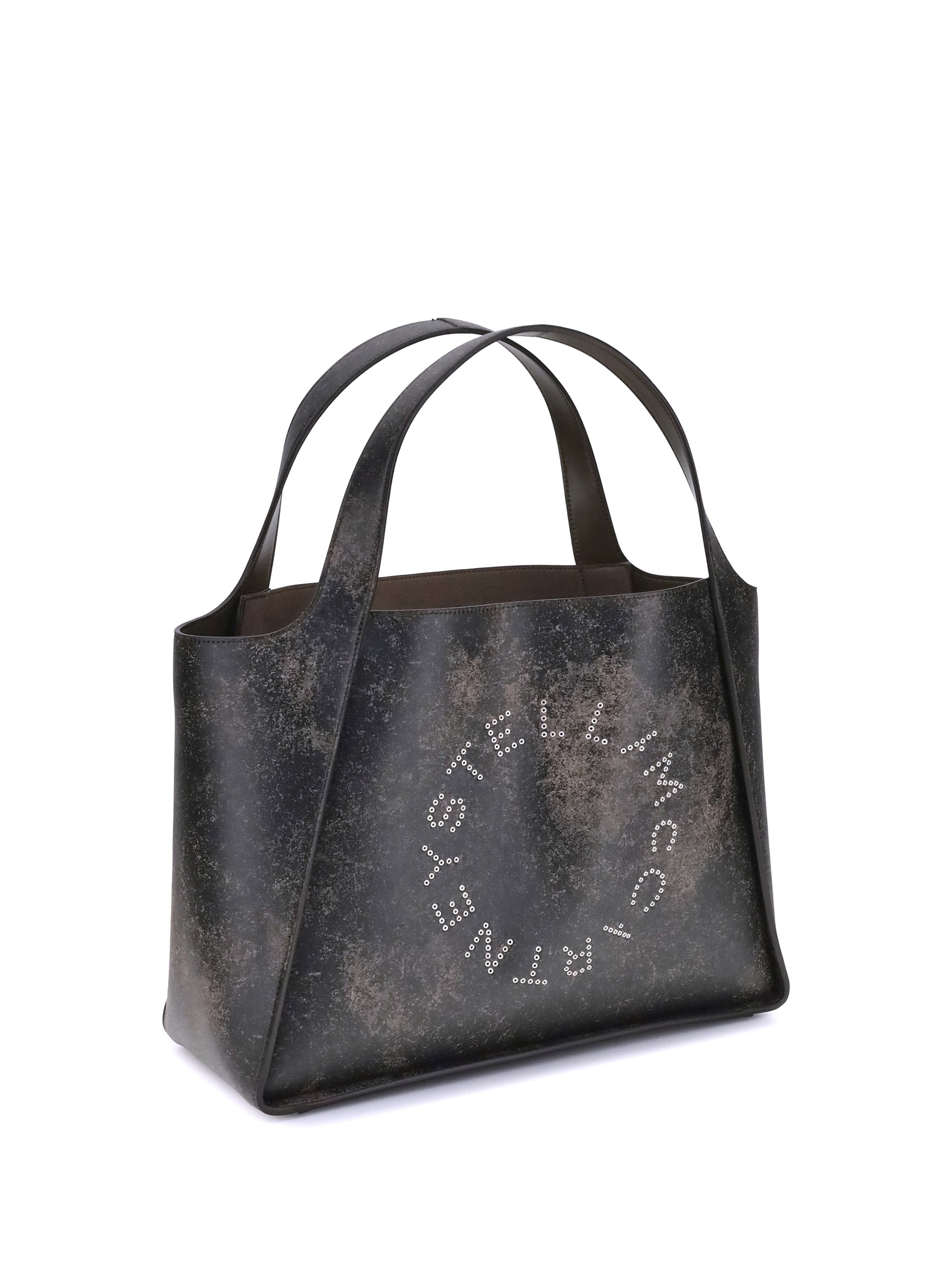 aged effect tote bag
