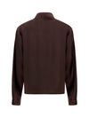 deep v-neck silk shirt