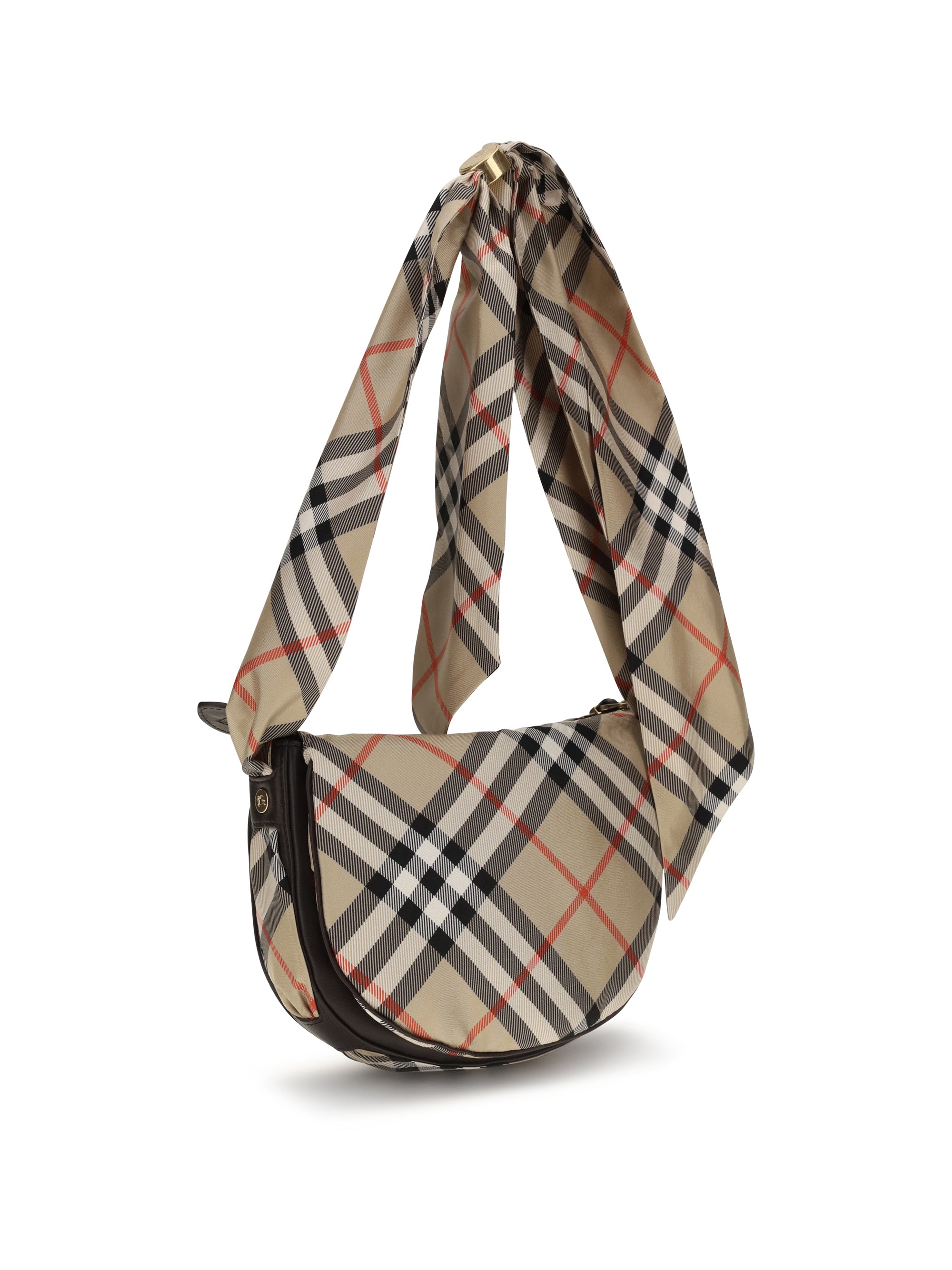 ribbon silk twill shoulder bag