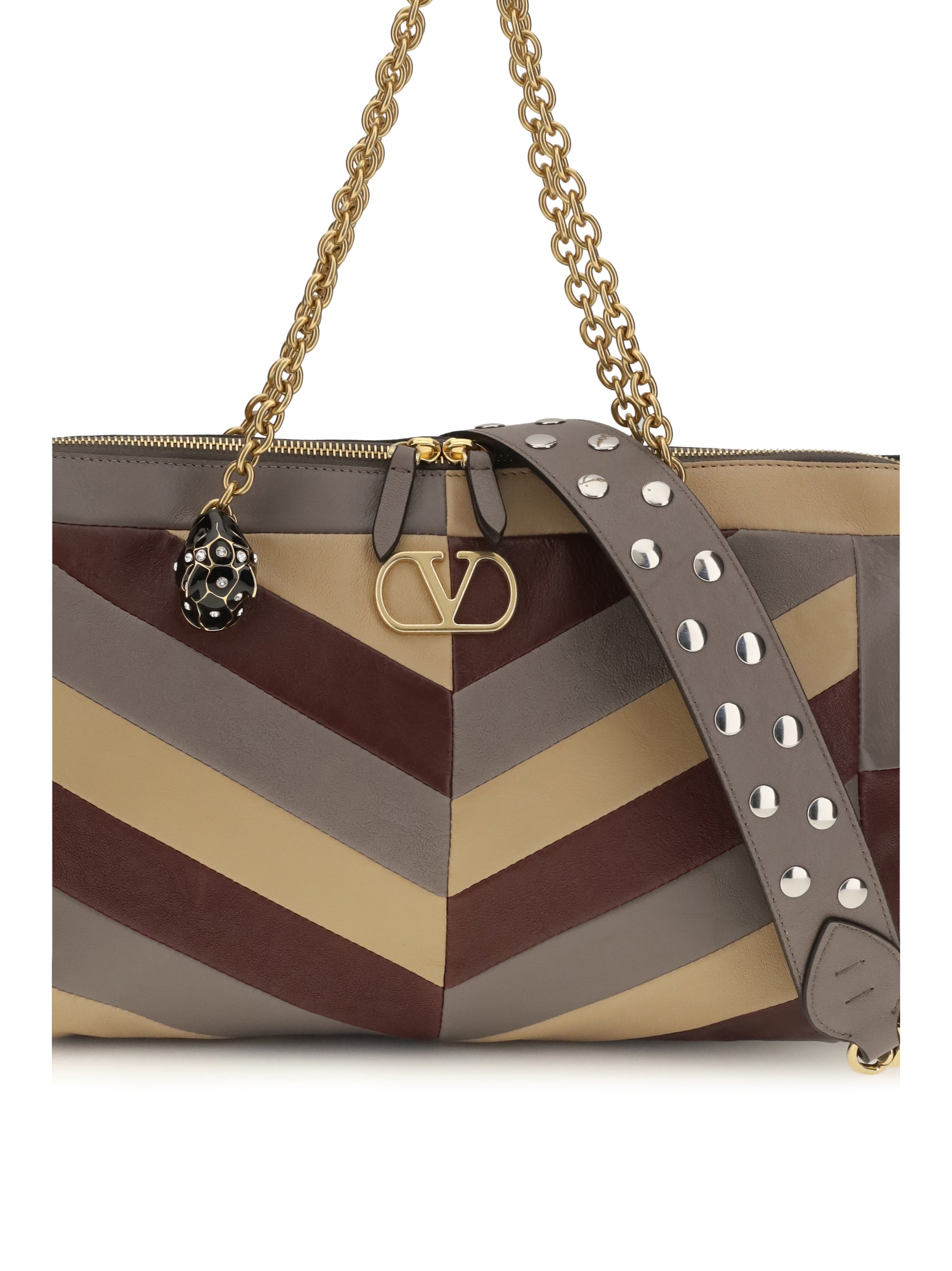 medium panthea chevron nappa shoulder bag