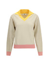 cotton and silk sweater with ff logo