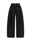 wide-leg cotton jeans