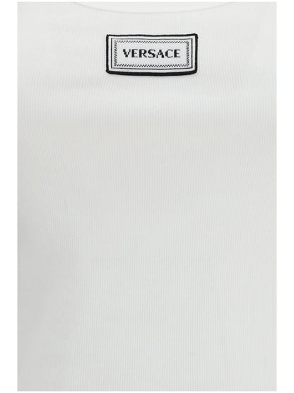 VERSACE 38 tank top in cotton rib stretch