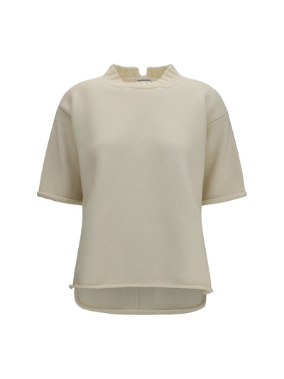 wool and cashmere-blend knit t-shirt