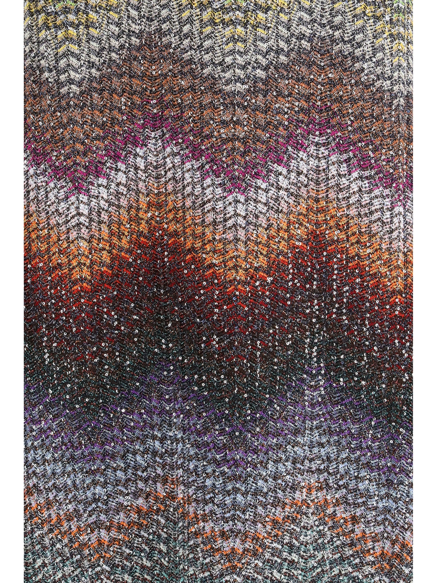 MISSONI 38 long halter-neck dress in greek zigzag knit with sequins