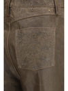 melany leather pants with embroidery