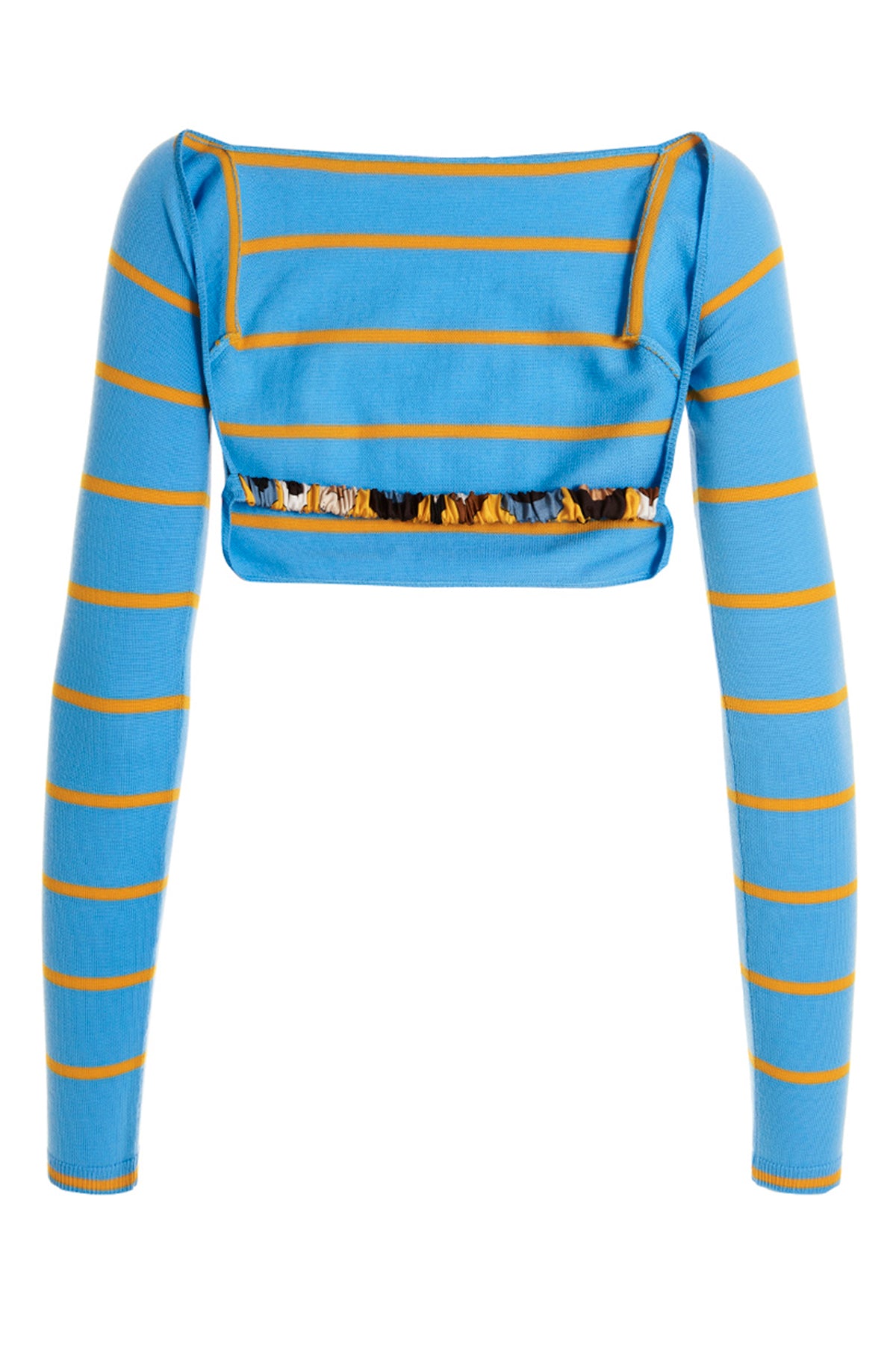 cropped striped wool sweater