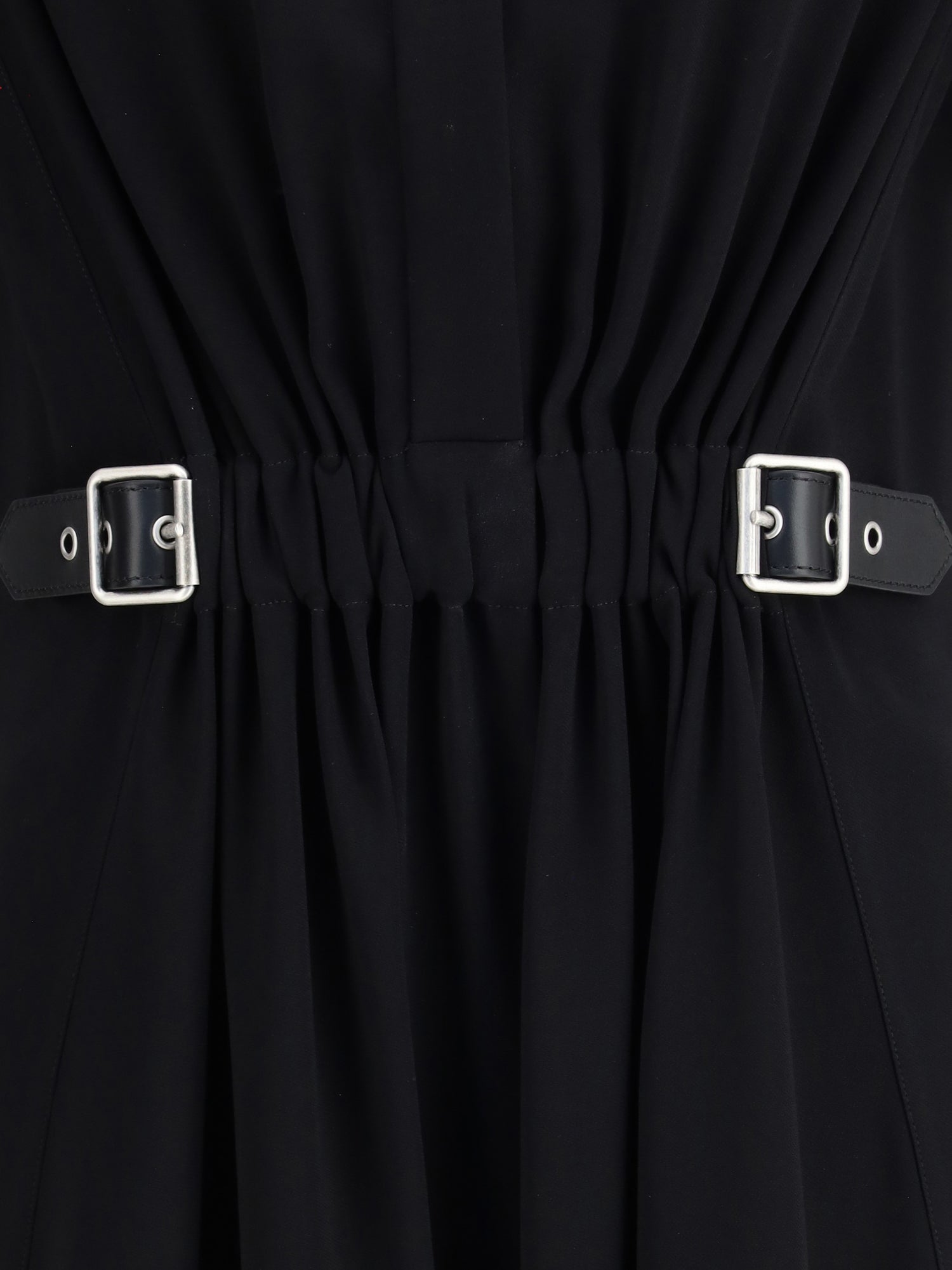 LOEWE 36 belted dress lightweight stretch viscose cady