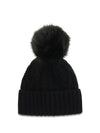 wool and cashmere beanie with pom-pom
