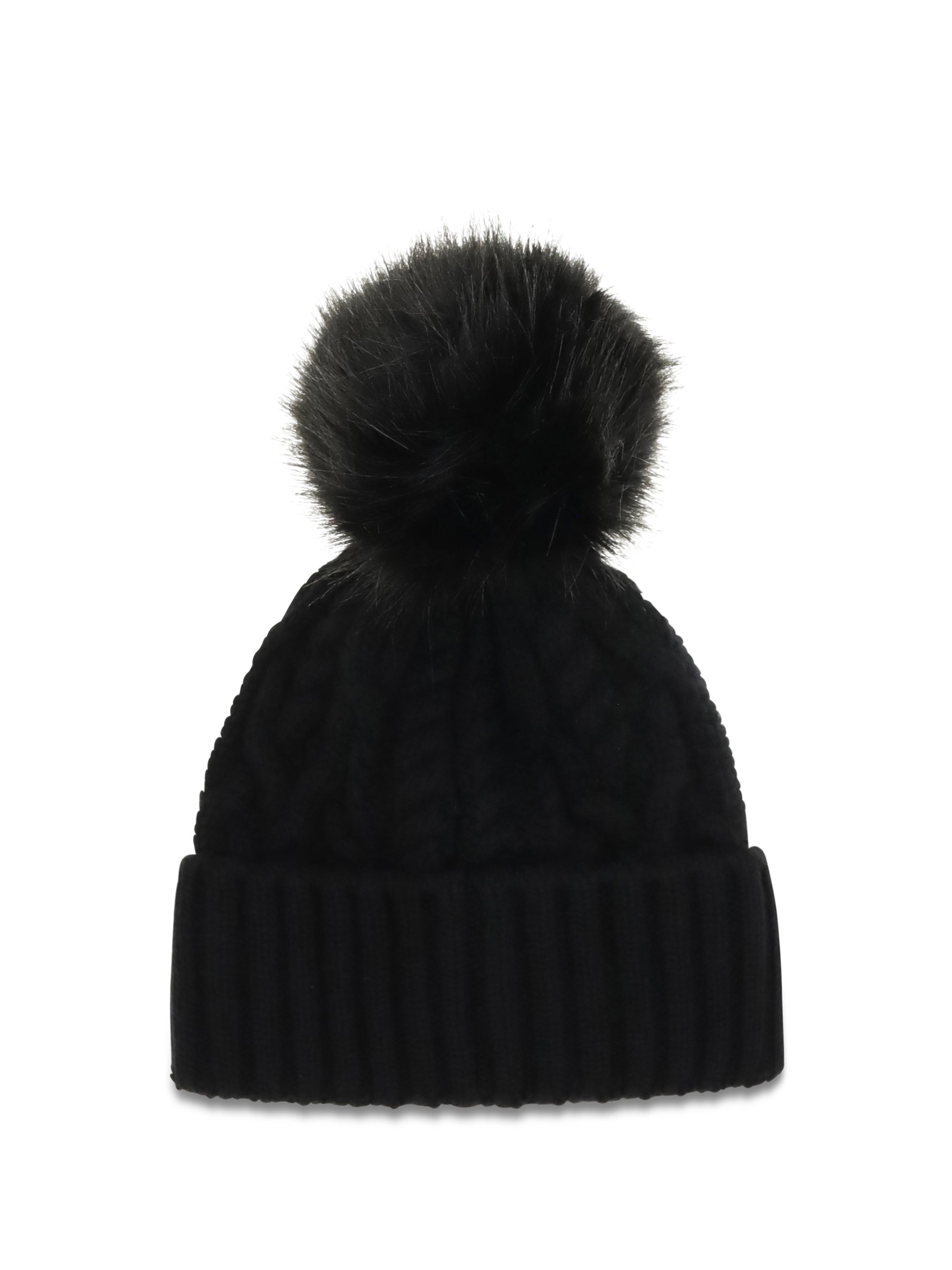wool and cashmere beanie with pom-pom