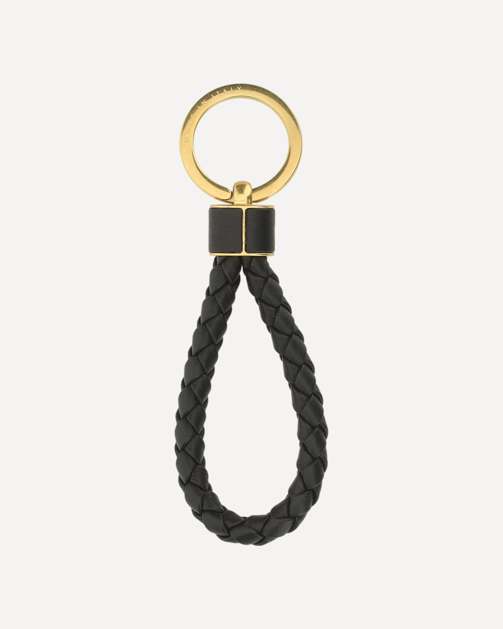 woven leather key ring