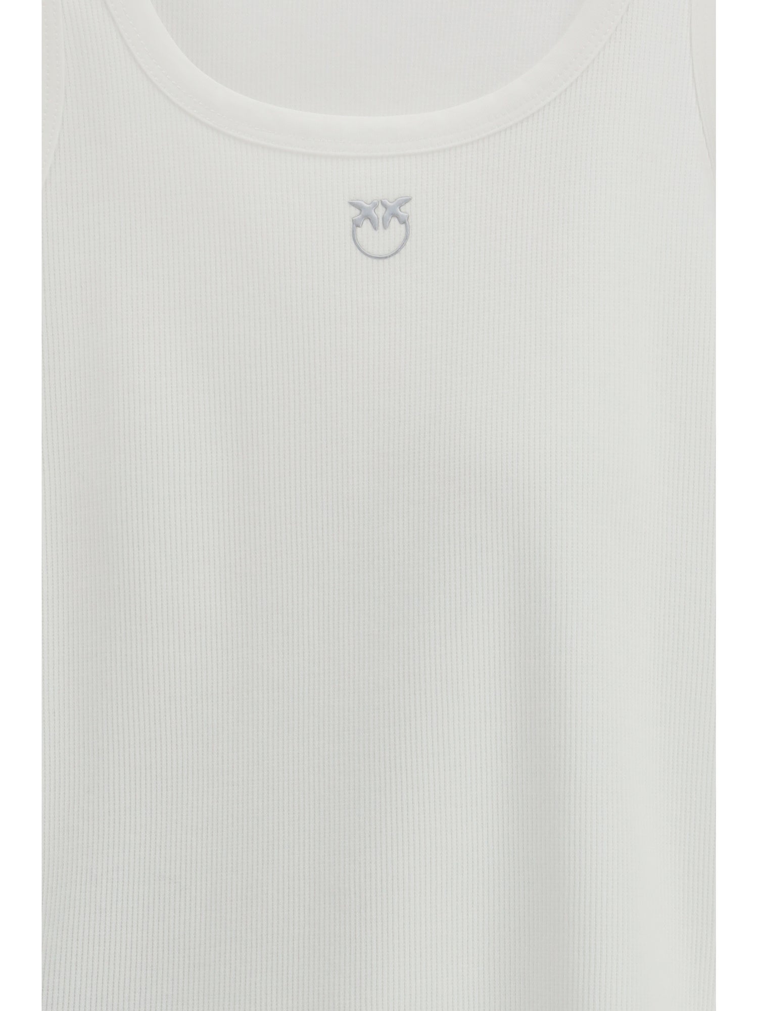 PINKO M ribbed tank top with love birds logo