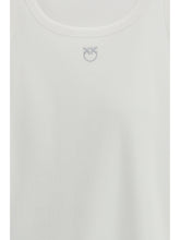 PINKO M ribbed tank top with love birds logo