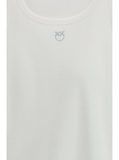 PINKO M ribbed tank top with love birds logo