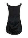 off-shoulder puff skirt mini dress