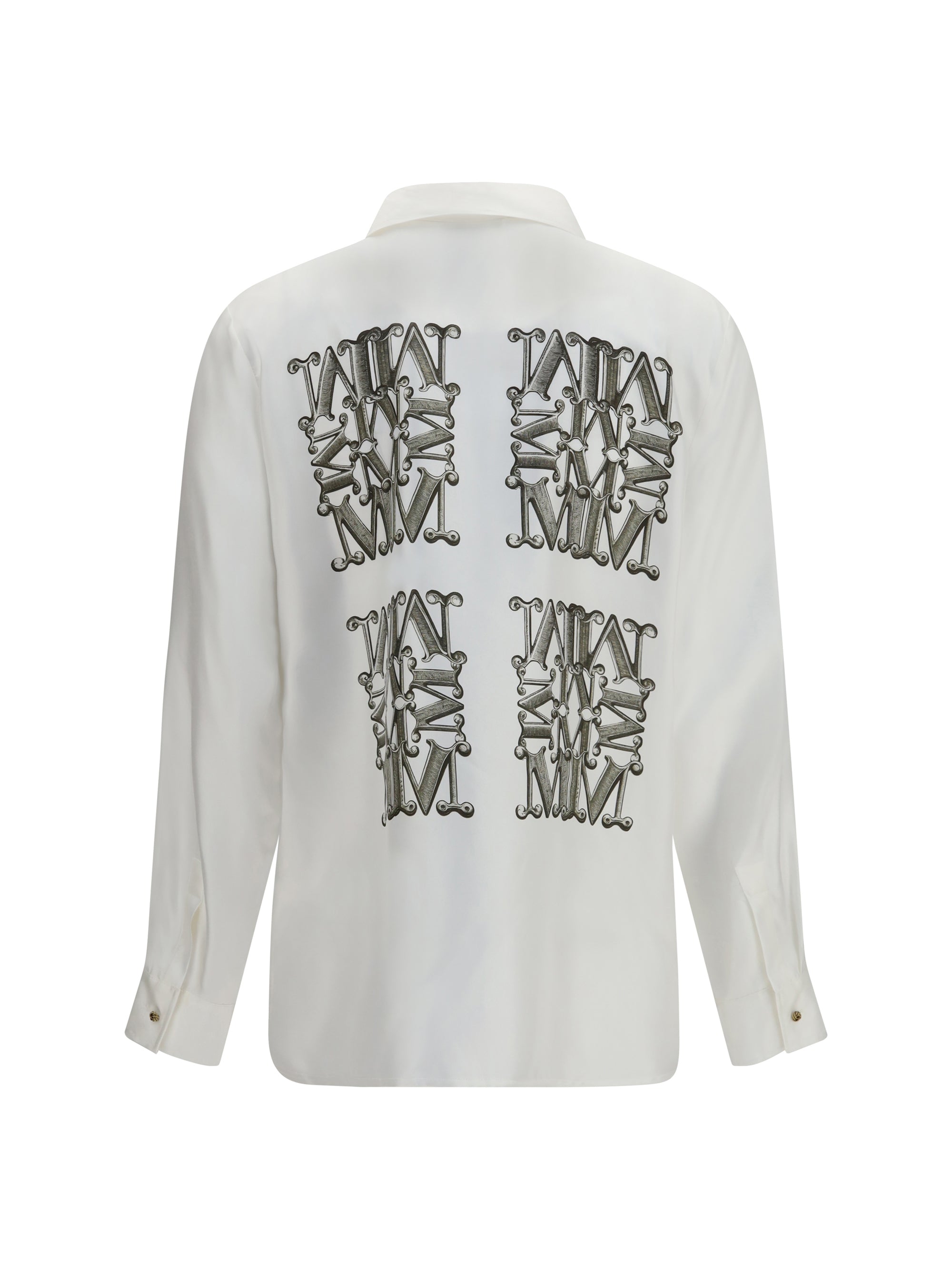 printed silk twill shirt