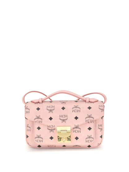 MCM OS handbag in printed faux leather