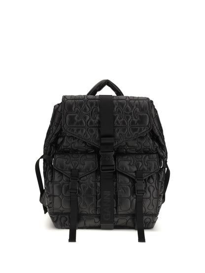 GANNI OS quilted backpack