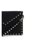rockstud leather clutch