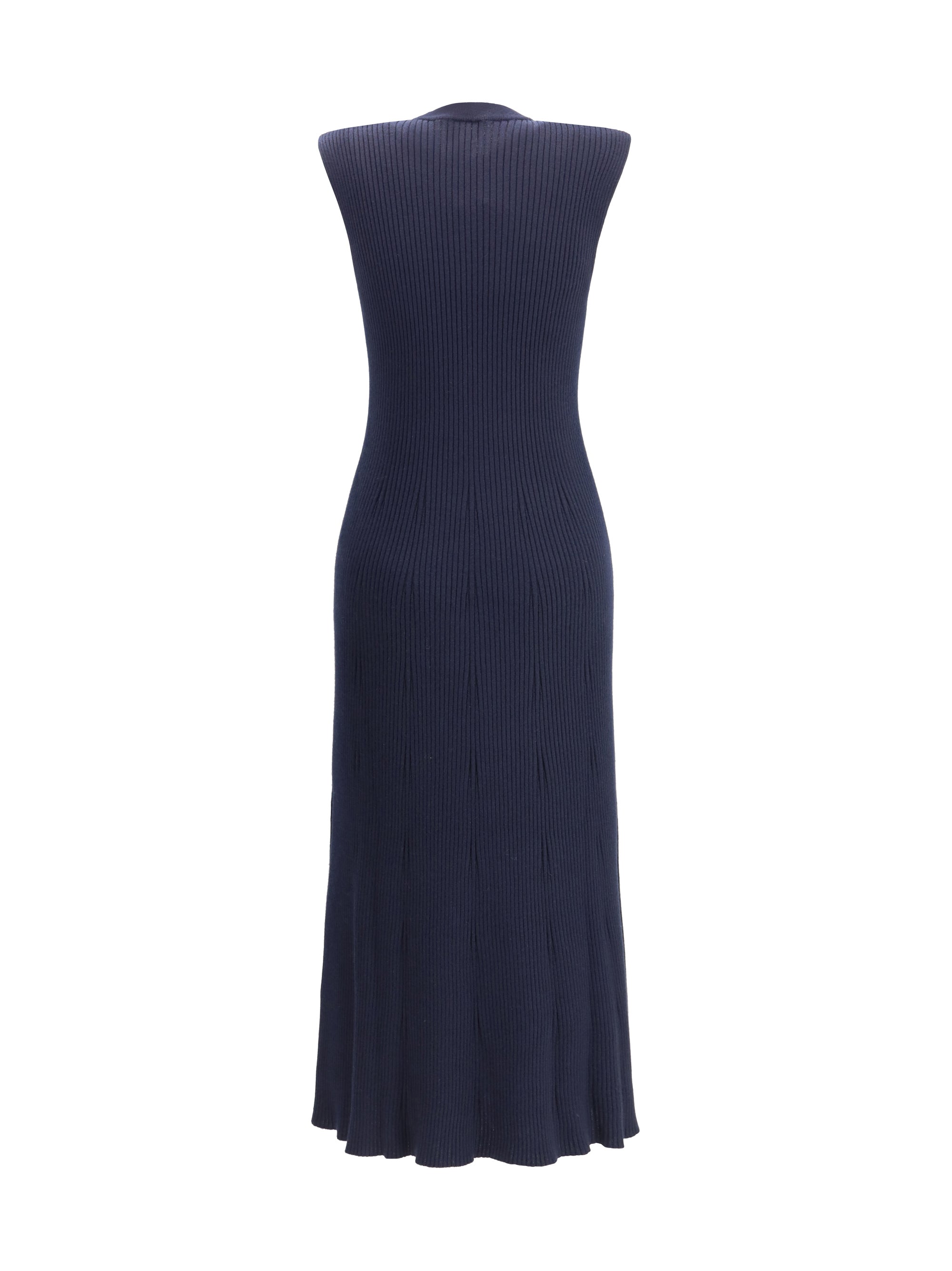SA SU PHI 40 ribbed cashmere silk sleeveless long dress 