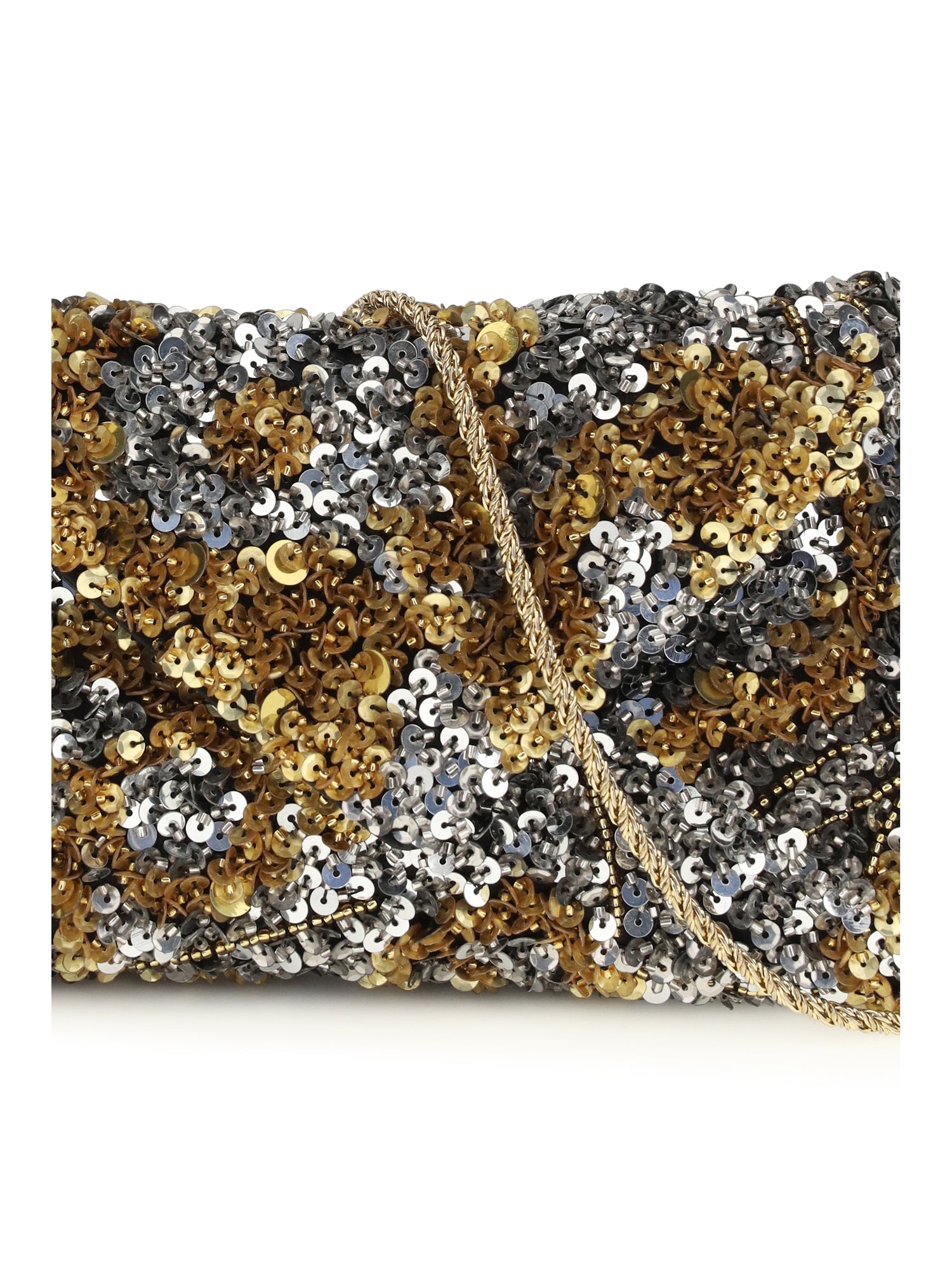 DRIES VAN NOTEN OS sequined clutch bag 