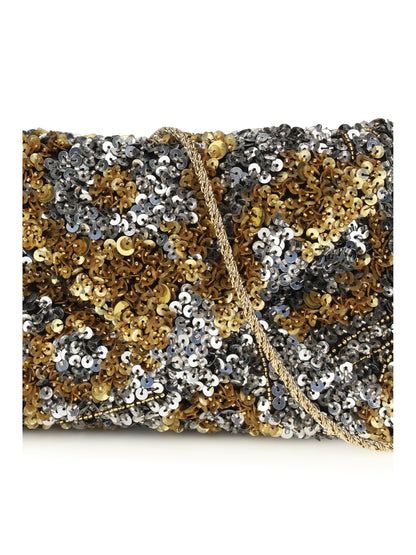 DRIES VAN NOTEN OS sequined clutch bag 