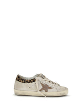 GOLDEN GOOSE 36 super star sneakers leopard-print pony skin