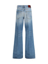 cotton denim flare jeans