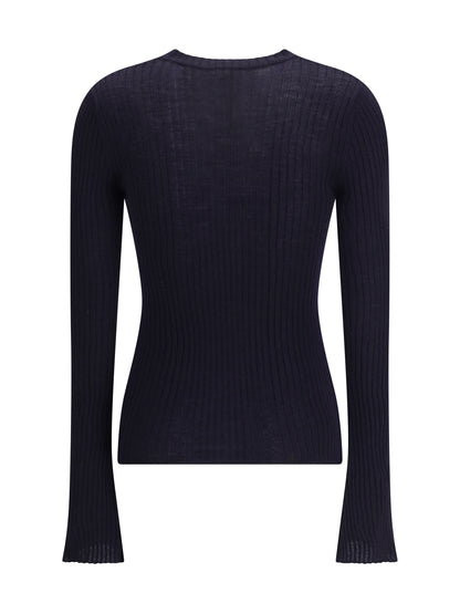 CRUNA 40 lightweight wool crew-neck sweater 