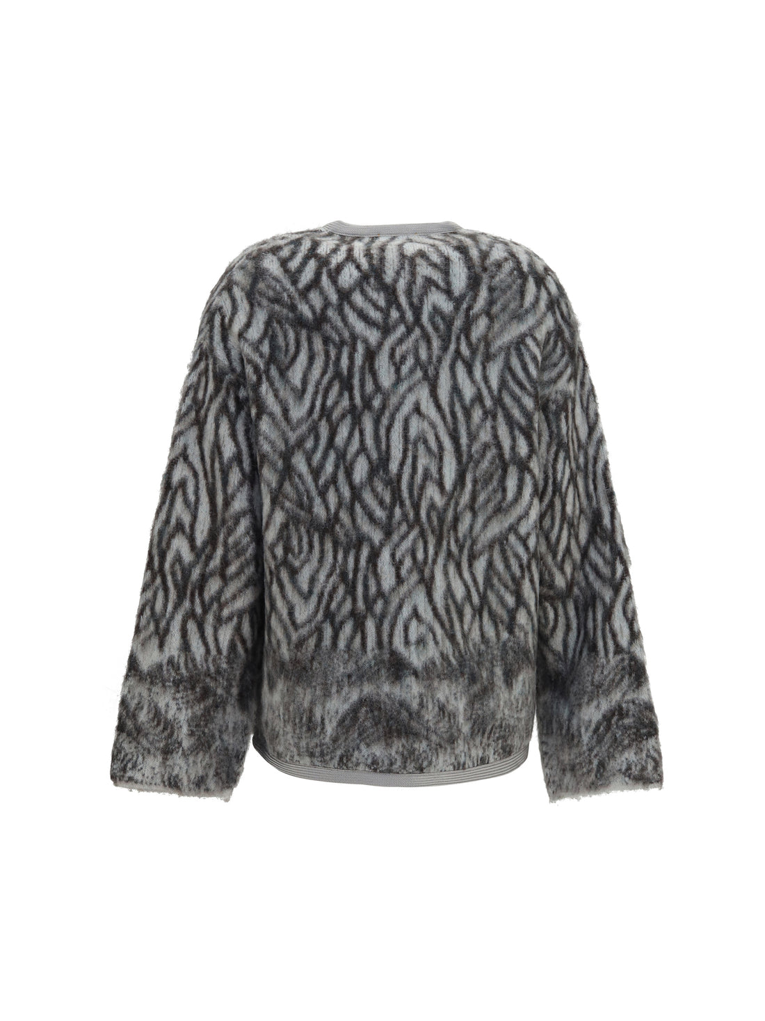 FORTE_FORTE 0 heron feather motif brushed cardigan