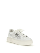 PINKO 36 yoko leather sneakers