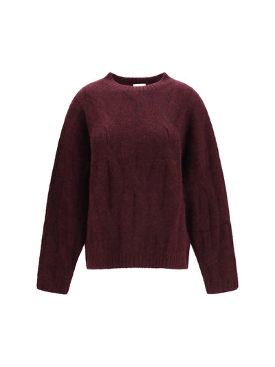 cashmere and silk sweater with voluminous sleeves