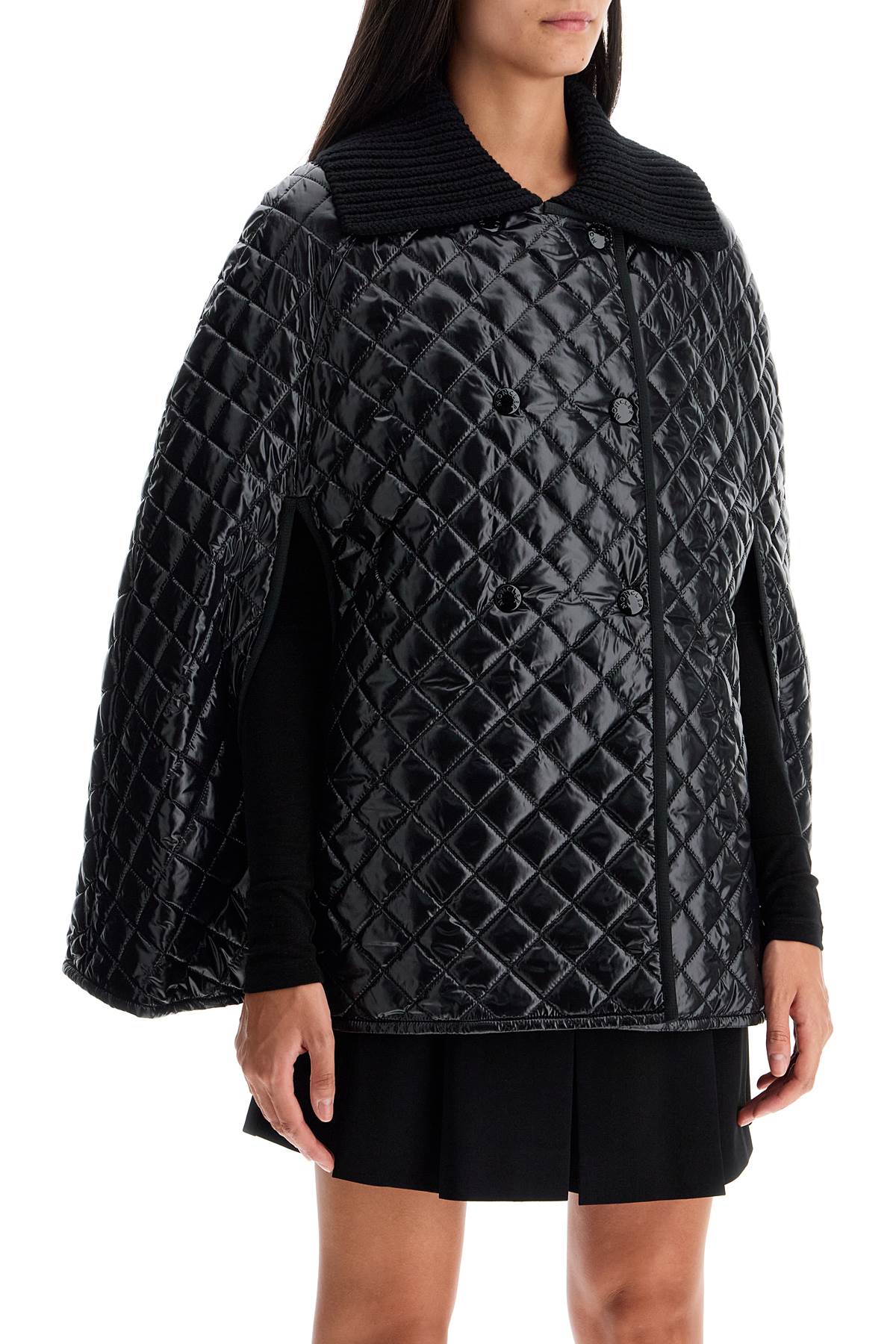 quilted cape with collar